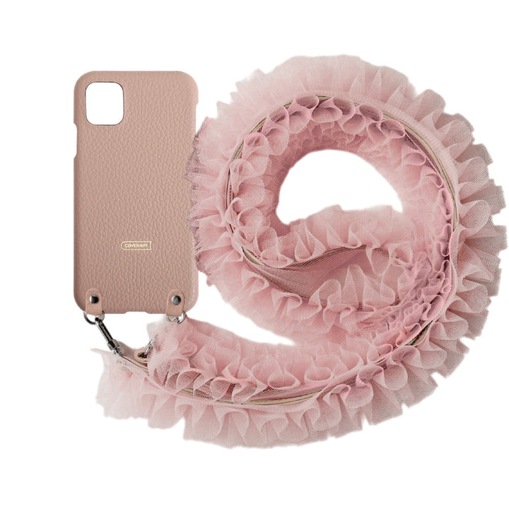 Genuine leather 32 colors Italian shrink leather with tulle shoulder strap back case Google Pixel series