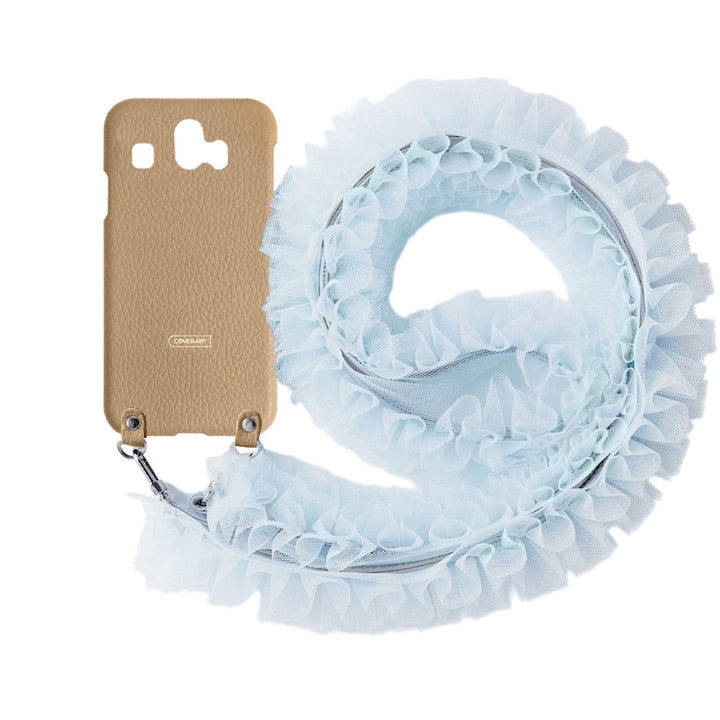 Genuine leather 32 colors Italian shrink leather with tulle shoulder strap back case Google Pixel series