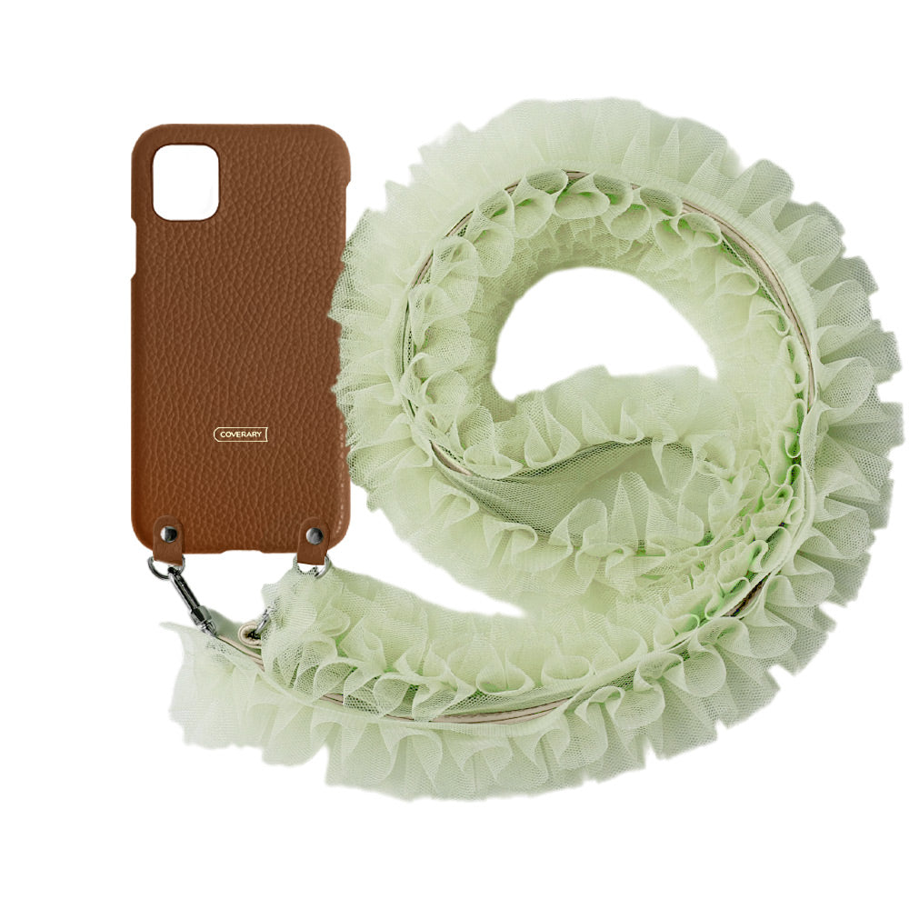 本革 32色 イタリアンシュリンクレザー チュールショルダーストラップ付き 背面ケース Galaxyシリーズ