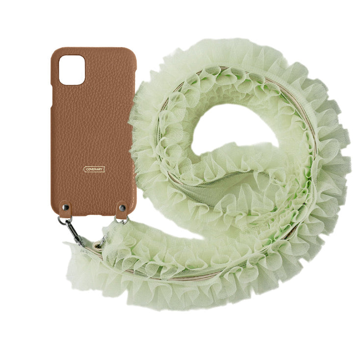 本革 32色 イタリアンシュリンクレザー チュールショルダーストラップ付き 背面ケース iPhoneシリーズ