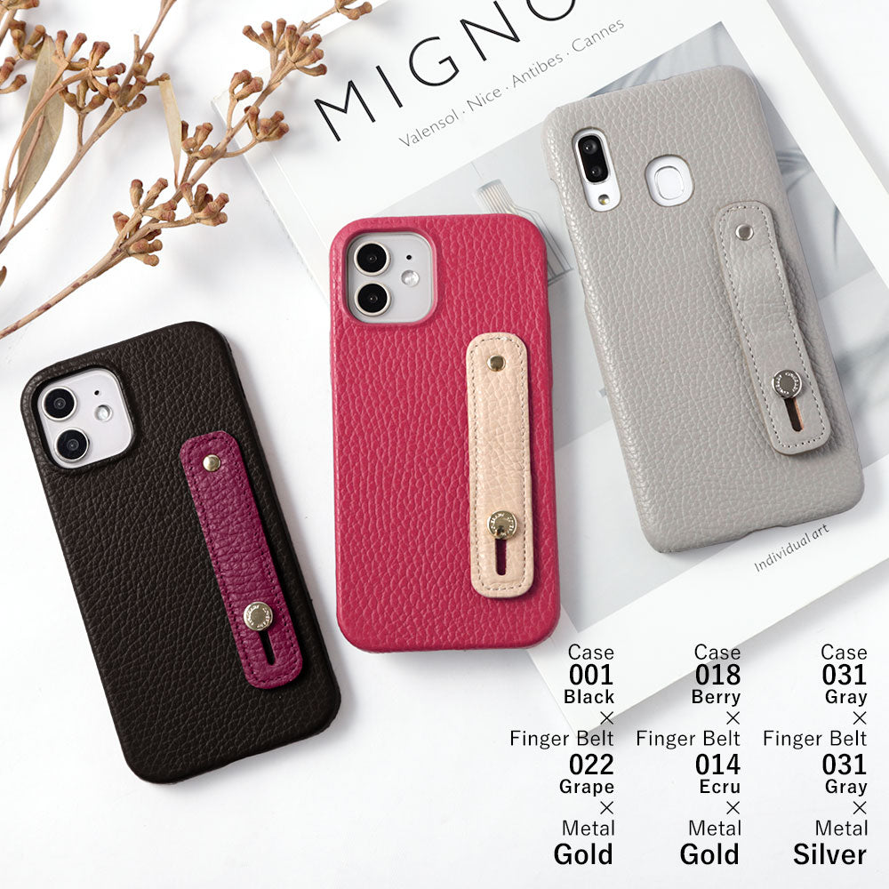 Genuine leather 32 colors Italian shrink leather with finger belt back case Xperia series