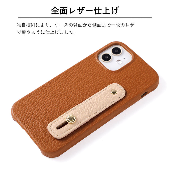 Genuine leather 32 colors Italian shrink leather with finger belt back case Xperia series