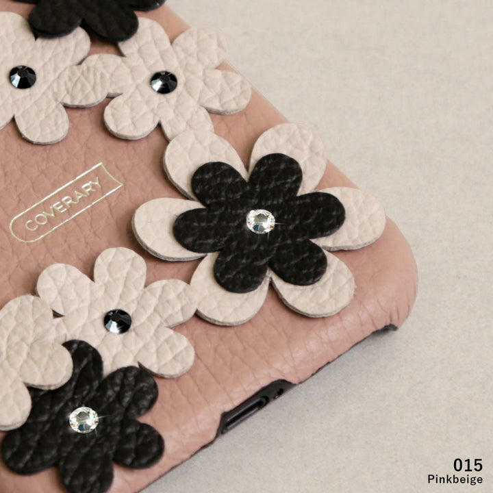 Genuine leather 32 colors Italian shrink leather flower decoration back case petal AQUOS series