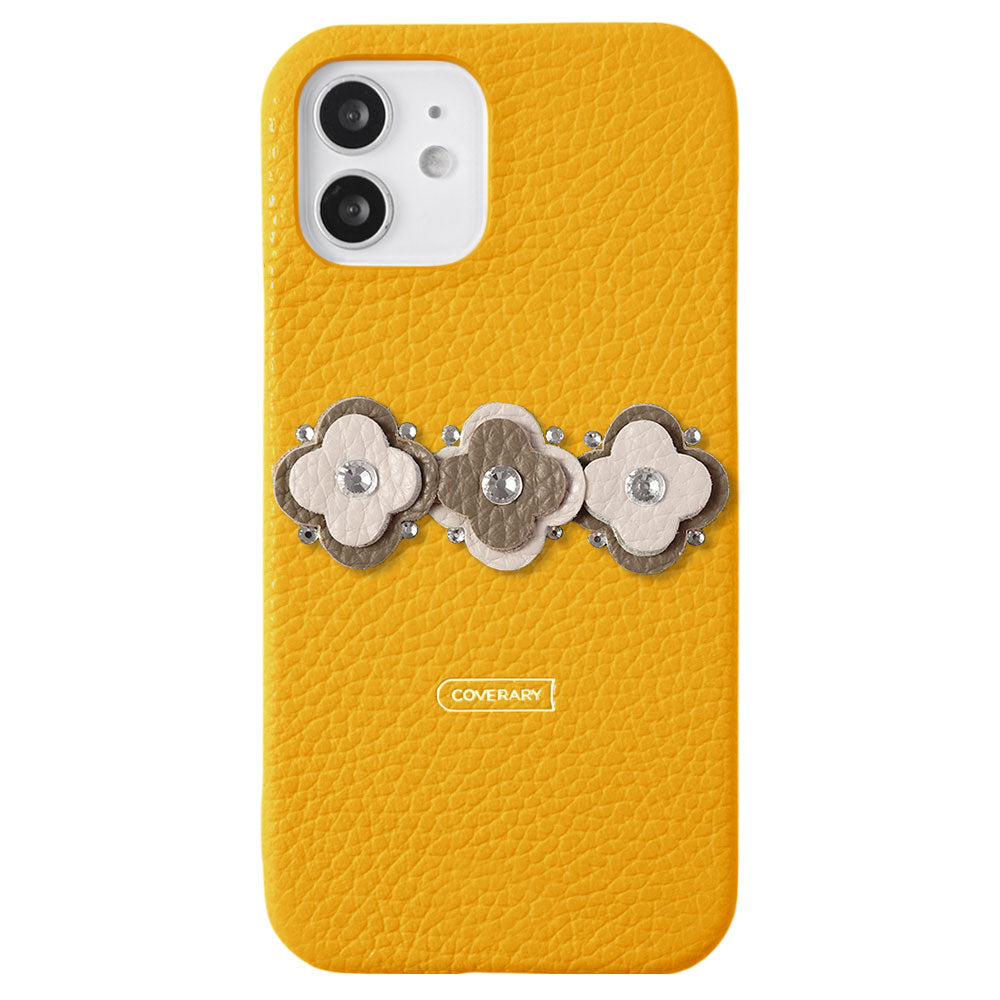 Genuine Leather 32 Colors Italian Shrink Leather Flora Motif Back Case Google Pixel Series