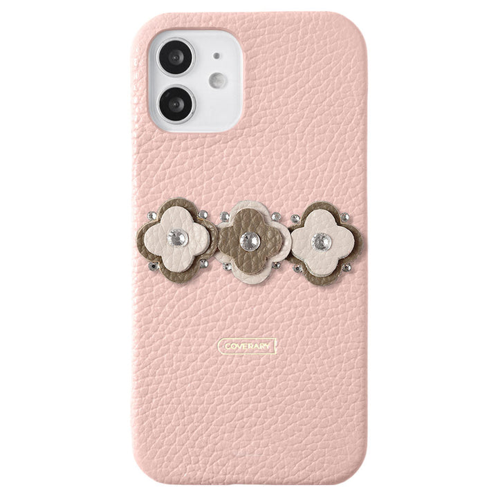 Genuine Leather 32 Colors Italian Shrink Leather Flora Motif Back Case Google Pixel Series