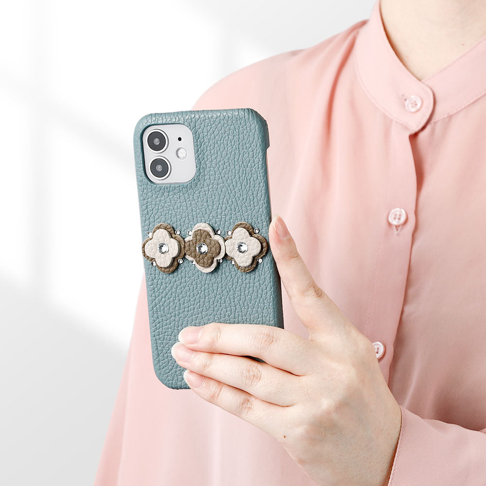 Genuine Leather 32 Colors Italian Shrink Leather Flora Motif Back Case Google Pixel Series