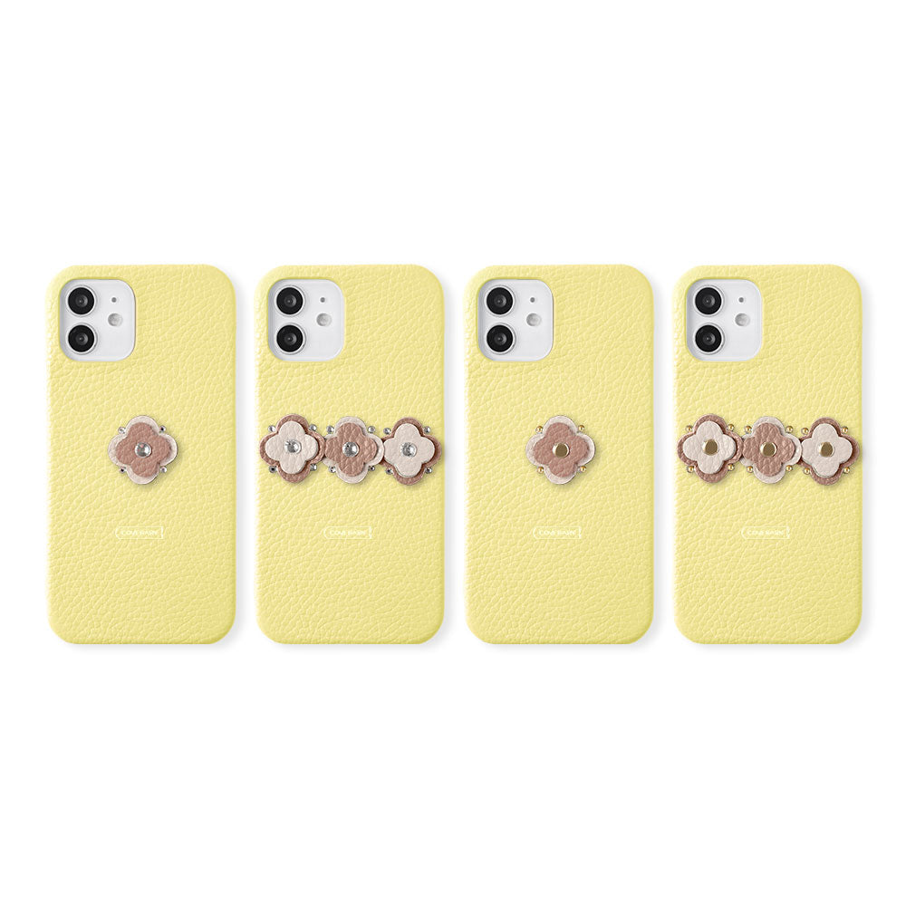 Genuine Leather 32 Colors Italian Shrink Leather Flora Motif Back Case Google Pixel Series