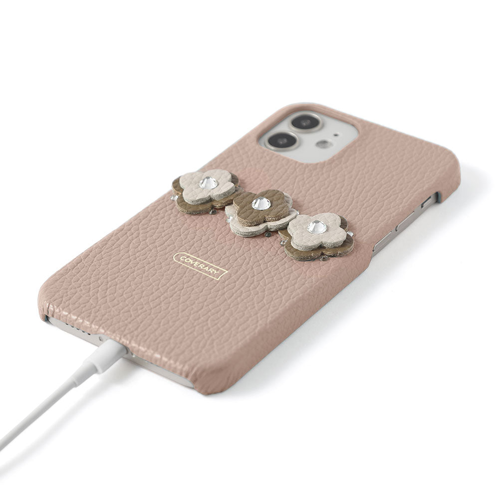 Genuine Leather 32 Colors Italian Shrink Leather Flora Motif Back Case Google Pixel Series