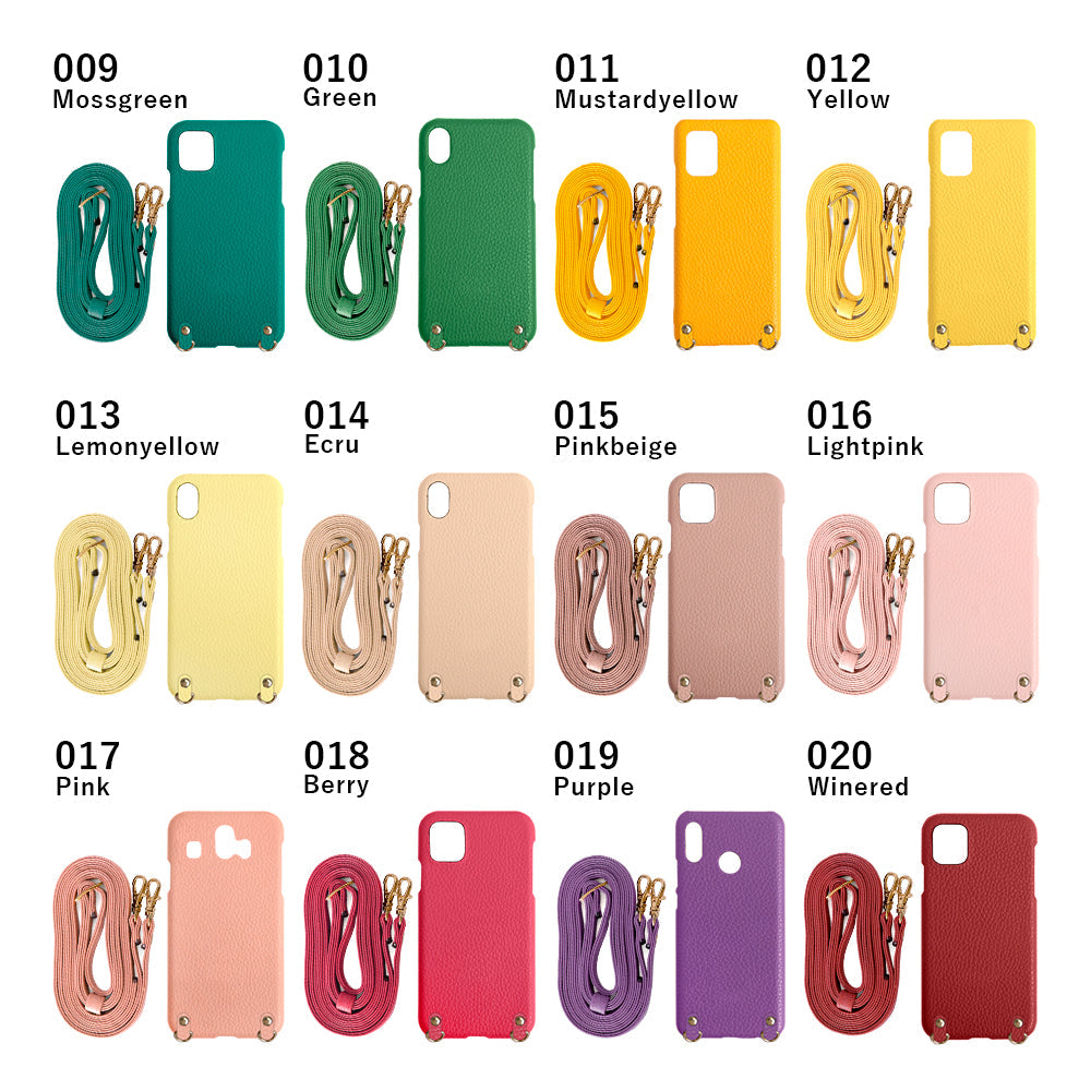 Genuine leather 32 colors Italian shrink leather card case with stainless mirror & shoulder strap back case Xperia series