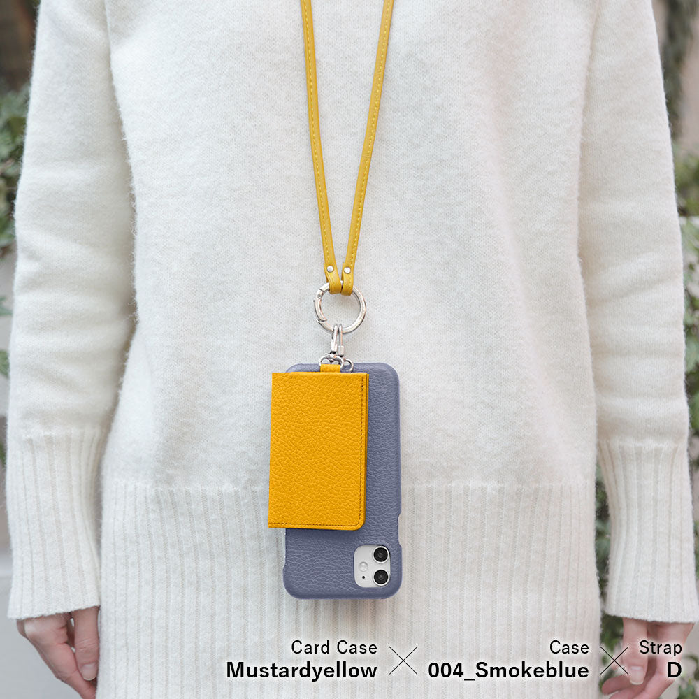 Ensemble de 3 pièces en cuir italien grainé véritable B avec porte-cartes et bandoulière à anneau (avec ferrures) pour coque arrière Galaxy série