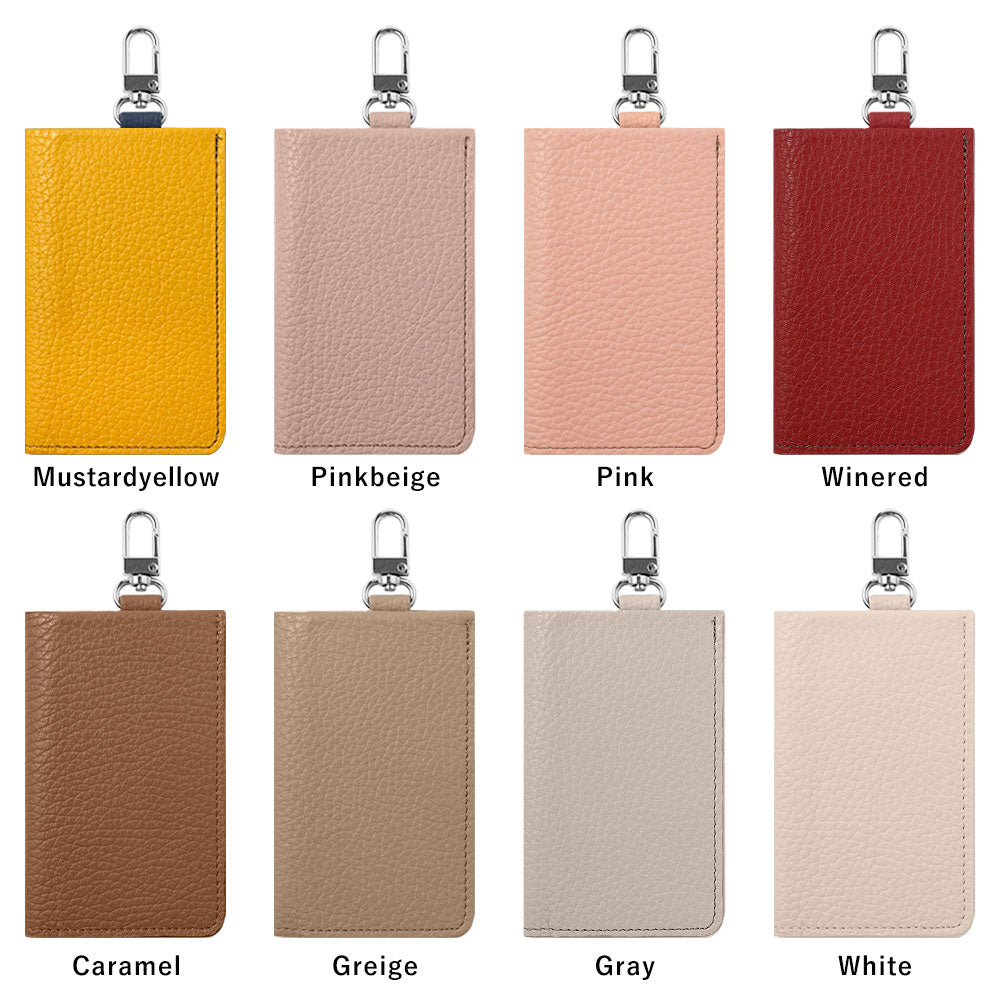 Genuine leather Italian shrink leather 3-piece set B with card case &amp; ring shoulder strap (with metal fittings) attached back case for AQUOS series