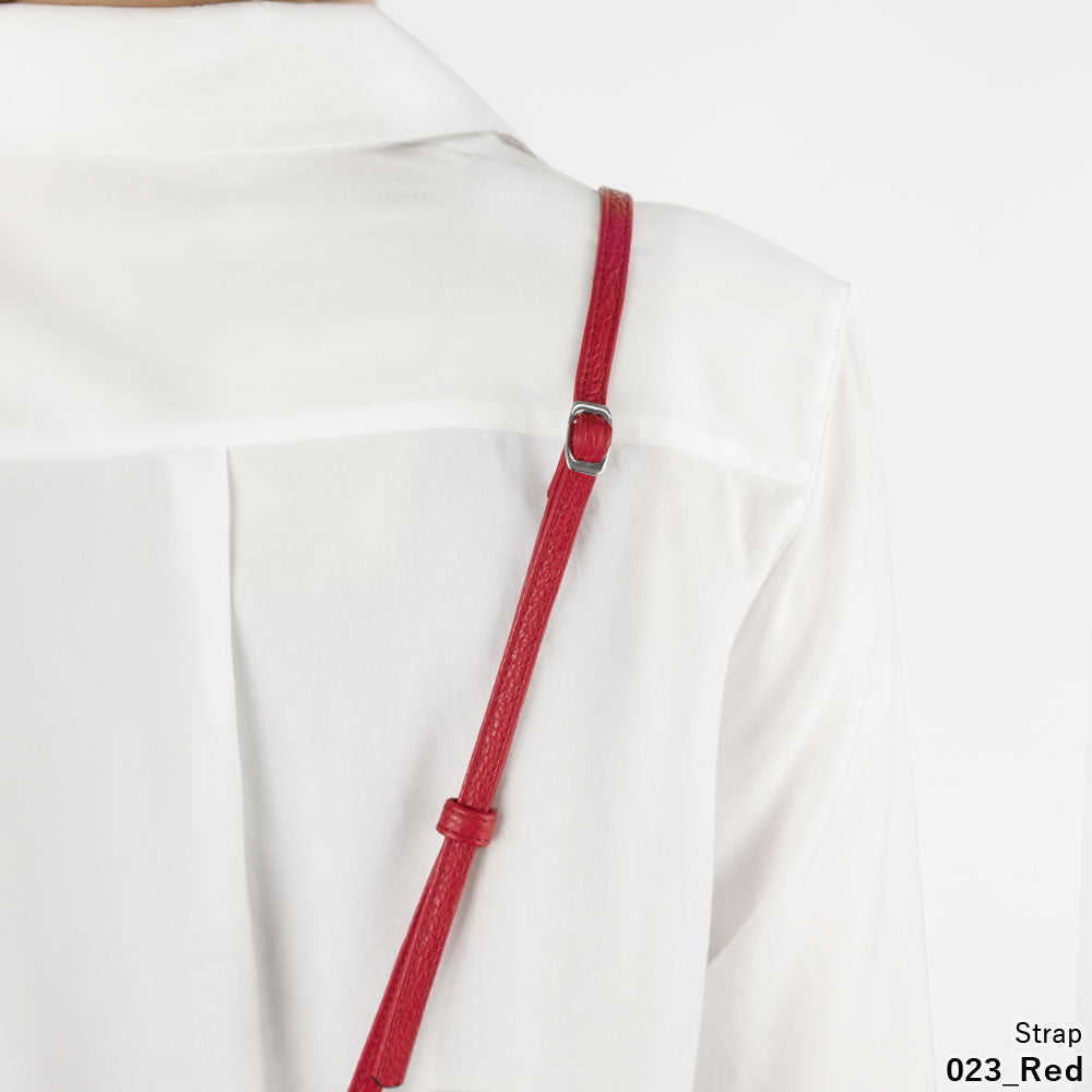 Ensemble de 3 pièces en cuir véritable italien à grain rétréci A avec étui pour écouteurs et sangle d&