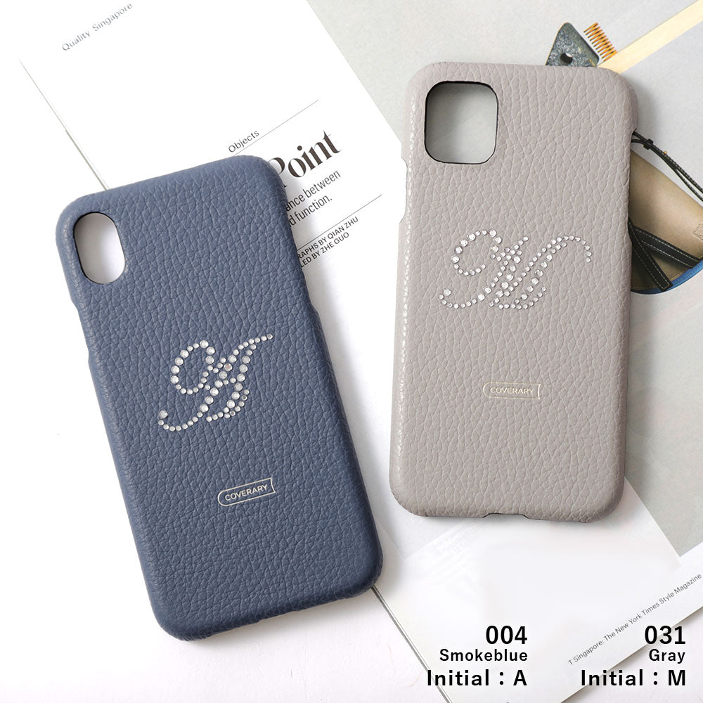 Genuine leather 32 colors Italian shrink leather initial decoration back case Google Pixel series