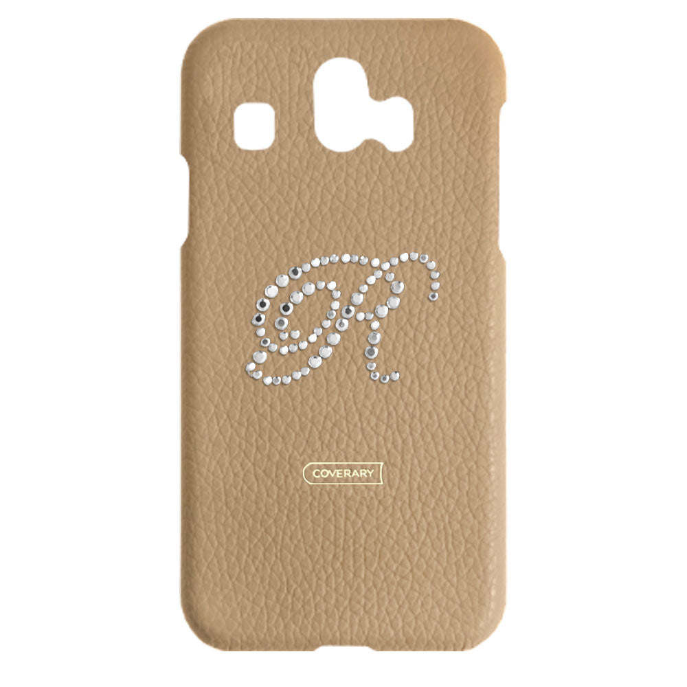 Genuine leather 32 colors Italian shrink leather initial decoration back case AQUOS series