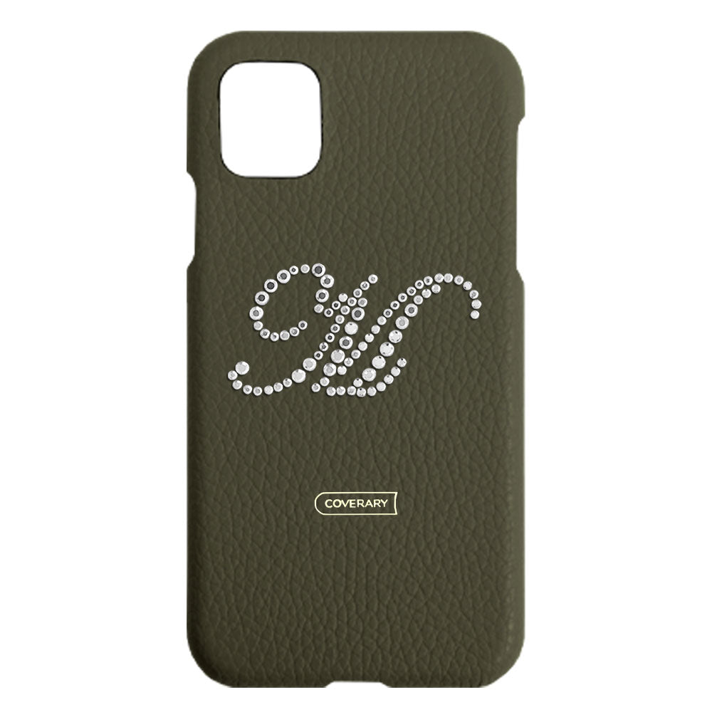 Genuine leather 32 colors Italian shrink leather initial decoration back case AQUOS series