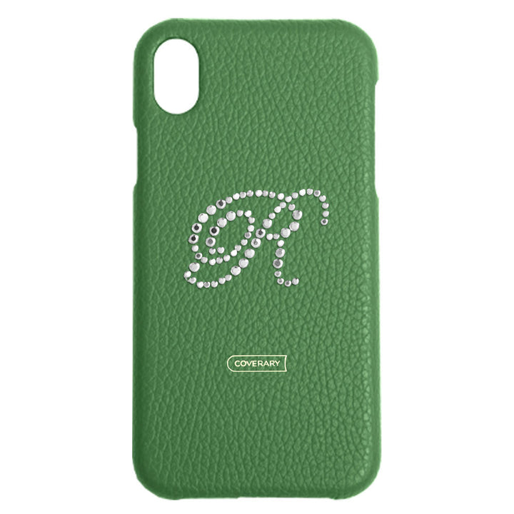 Genuine leather 32 colors Italian shrink leather initial decoration back case AQUOS series