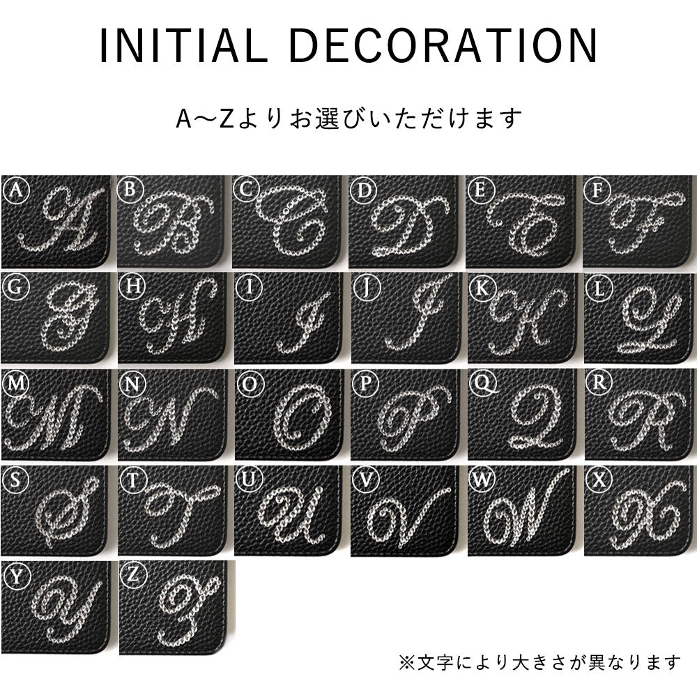 Genuine leather 32 colors Italian shrink leather initial decoration back case AQUOS series