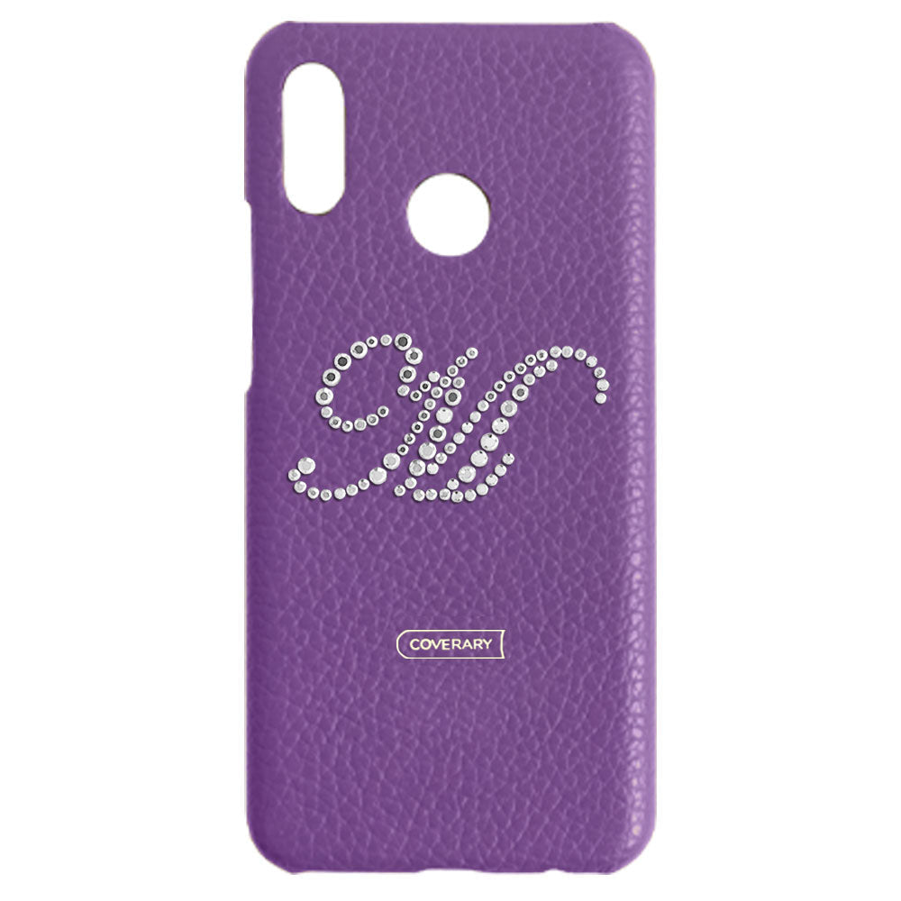 Genuine leather 32 colors Italian shrink leather initial decoration back case AQUOS series