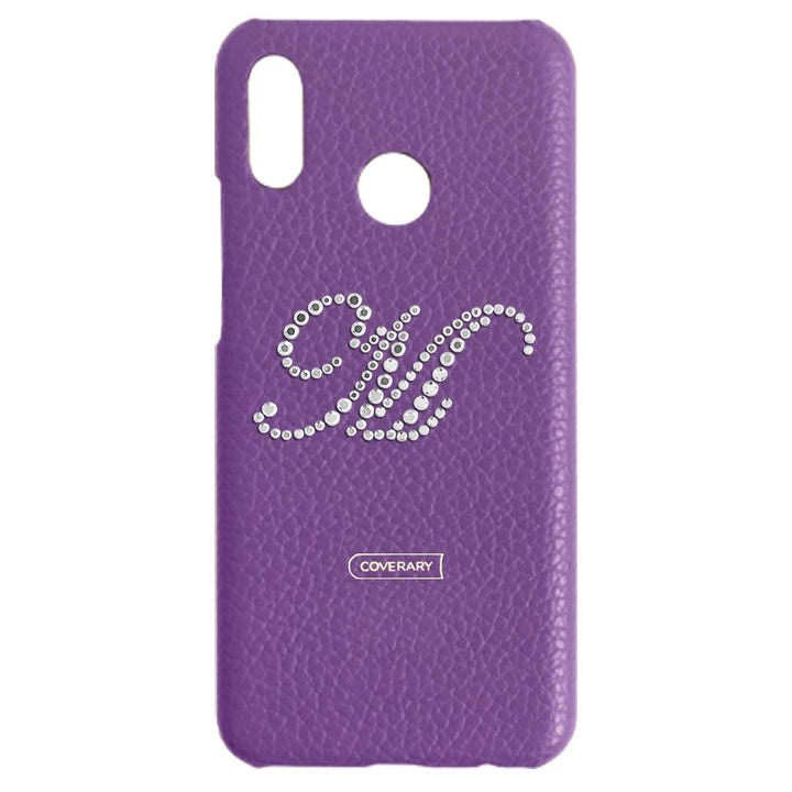 Genuine leather 32 colors Italian shrink leather initial decoration back case AQUOS series