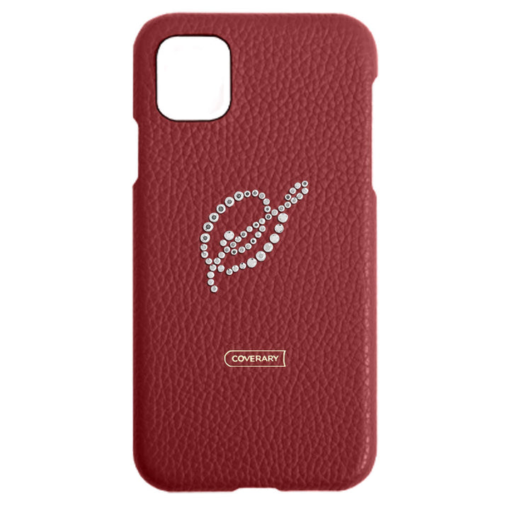 Genuine leather 32 colors Italian shrink leather initial decoration back case AQUOS series