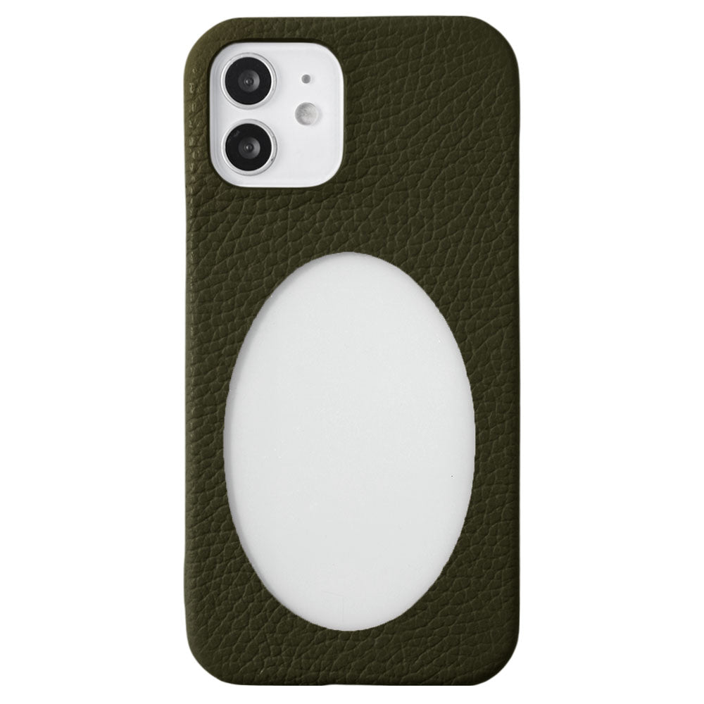 本革 32色 イタリアンシュリンクレザー フレーム付き 背面ケース iPhoneシリーズ