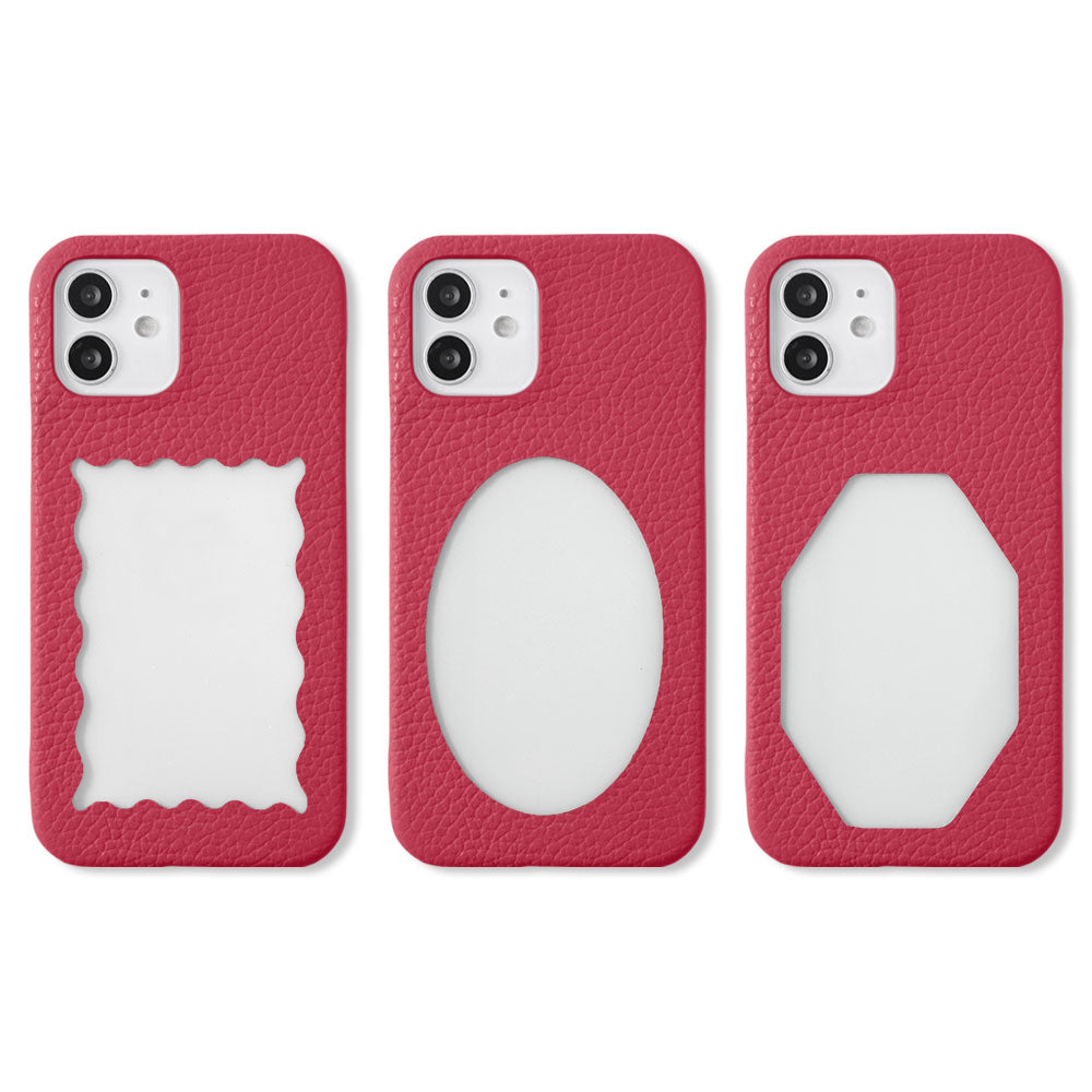 本革 32色 イタリアンシュリンクレザー フレーム付き 背面ケース Xperiaシリーズ