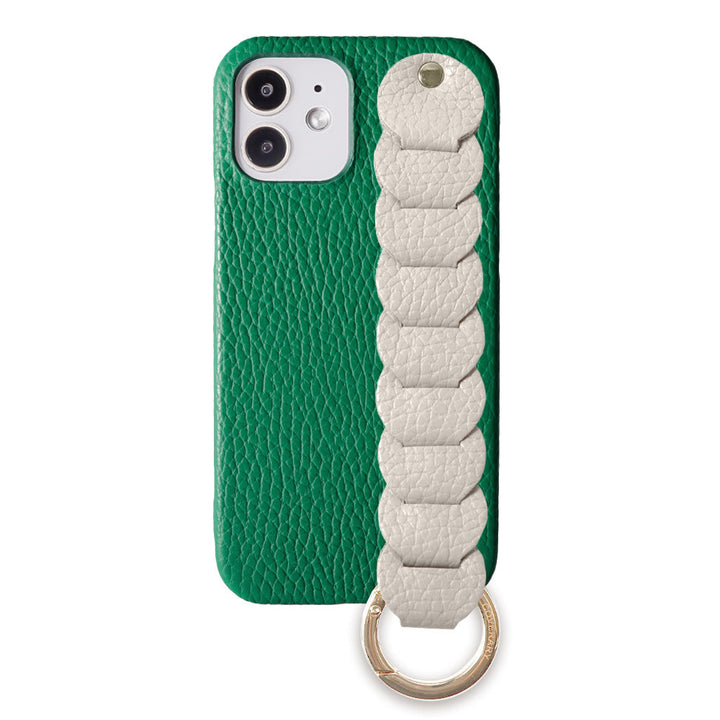 本革 32色 イタリアンシュリンクレザー リンケージ 大 ハンドベルト付き 背面ケース iPhoneシリーズ