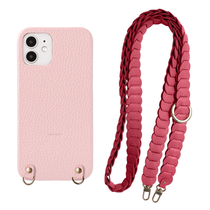 本革 32色 イタリアンシュリンクレザー リンケージ 大 ショルダーストラップ付き 背面ケース Google Pixelシリーズ