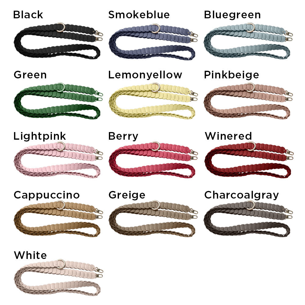 Cuir véritable 32 couleurs cuir italien grainé Linkage grand avec sangle d&
