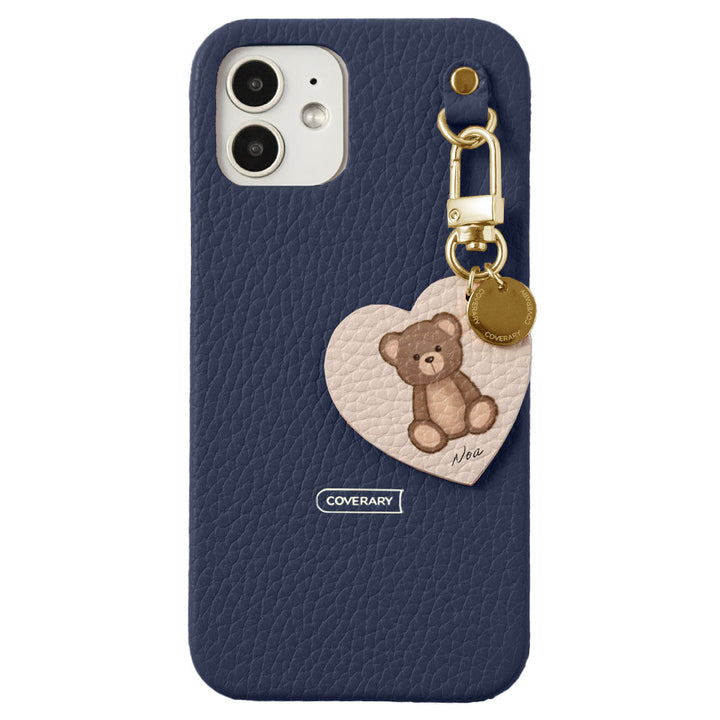 Genuine leather 32 colors Italian shrink leather printed name motif animal pattern charm back case Xperia series