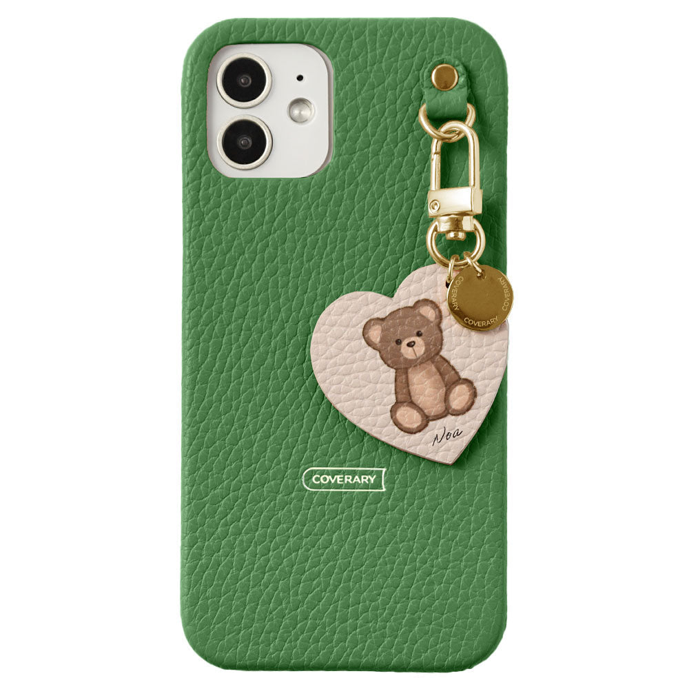 Genuine leather 32 colors Italian shrink leather printed name motif animal pattern charm back case AQUOS series