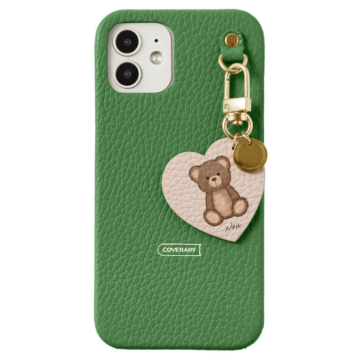 Genuine leather 32 colors Italian shrink leather printed name motif animal pattern charm back case AQUOS series