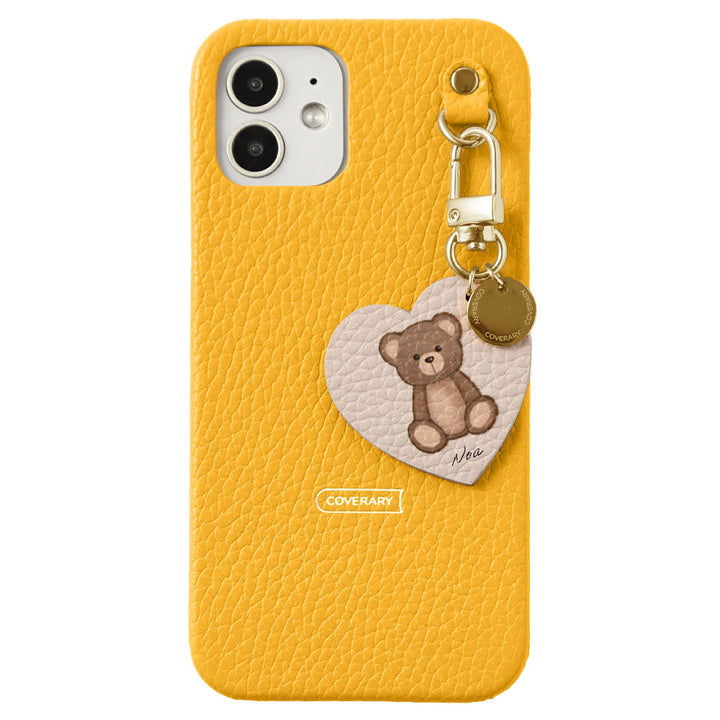 Genuine leather 32 colors Italian shrink leather printed name motif animal pattern charm back case AQUOS series