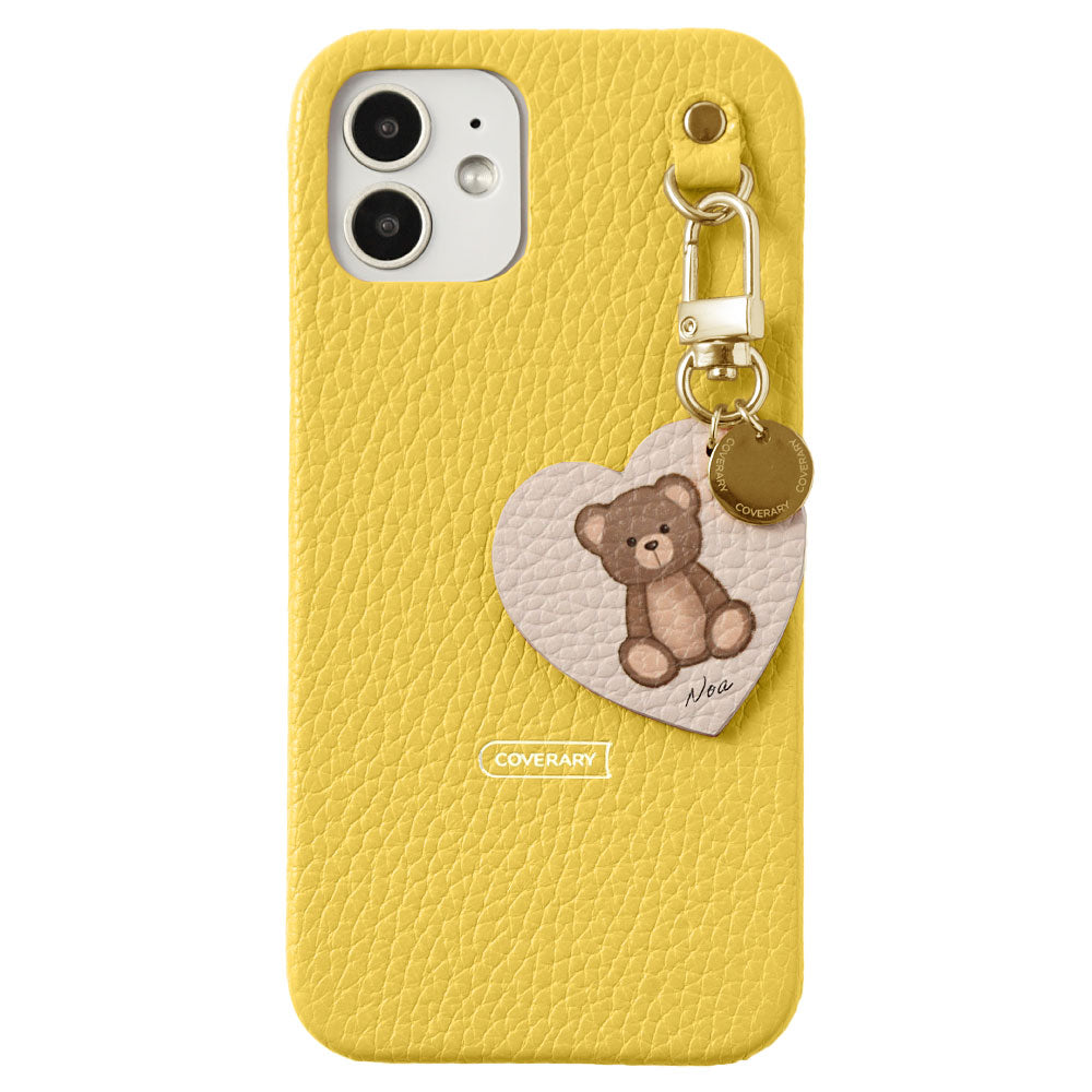 Genuine leather 32 colors Italian shrink leather printed name motif animal pattern charm back case Xperia series