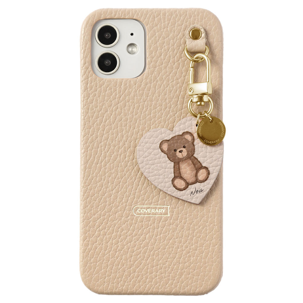 Genuine leather 32 colors Italian shrink leather printed name motif animal pattern charm back case Xperia series