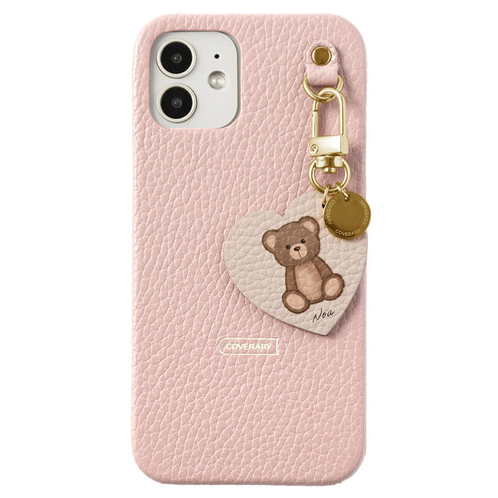 Genuine leather 32 colors Italian shrink leather printed name motif animal pattern charm back case Xperia series