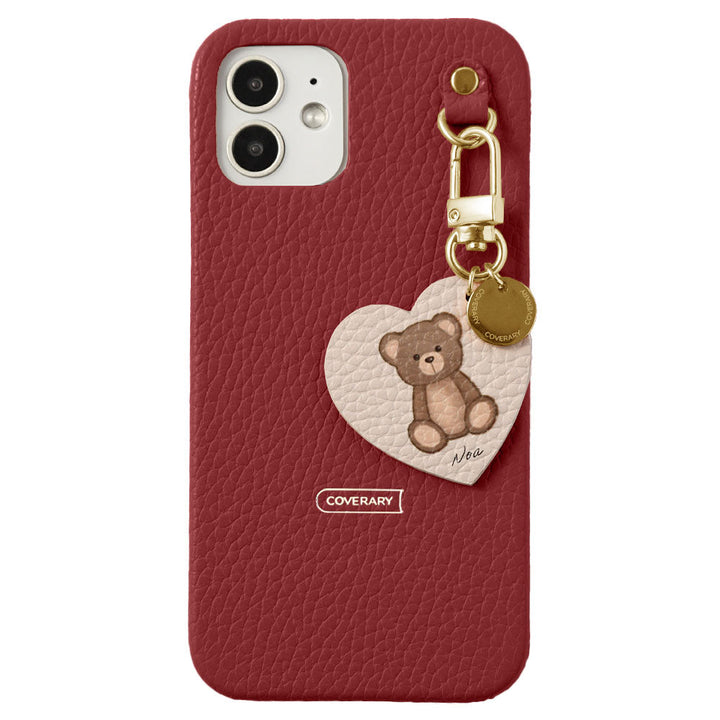 Genuine leather 32 colors Italian shrink leather printed name motif animal pattern charm back case AQUOS series