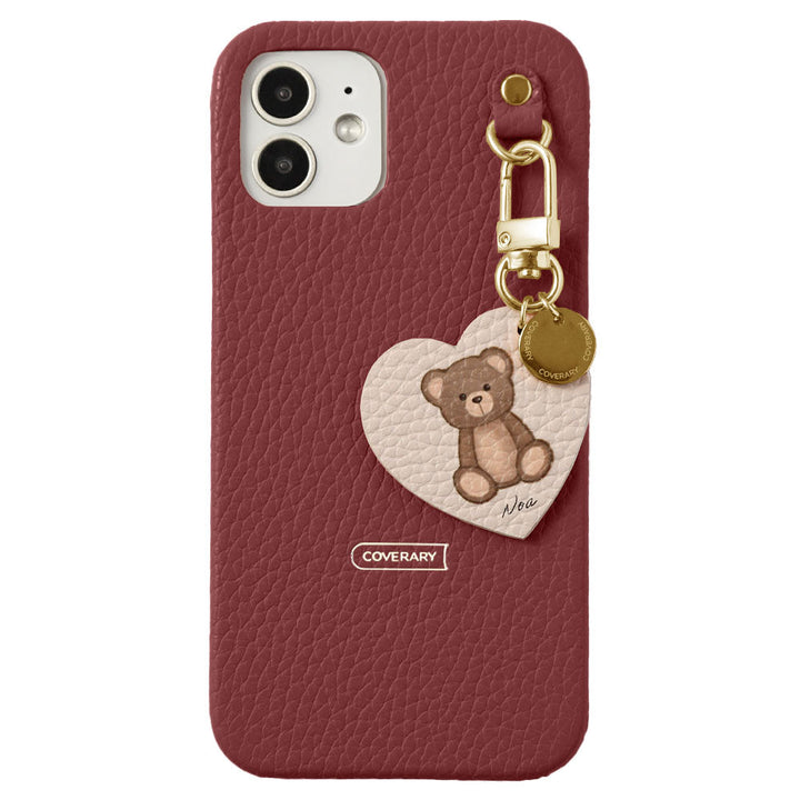 Genuine leather 32 colors Italian shrink leather printed name motif animal pattern charm back case Xperia series