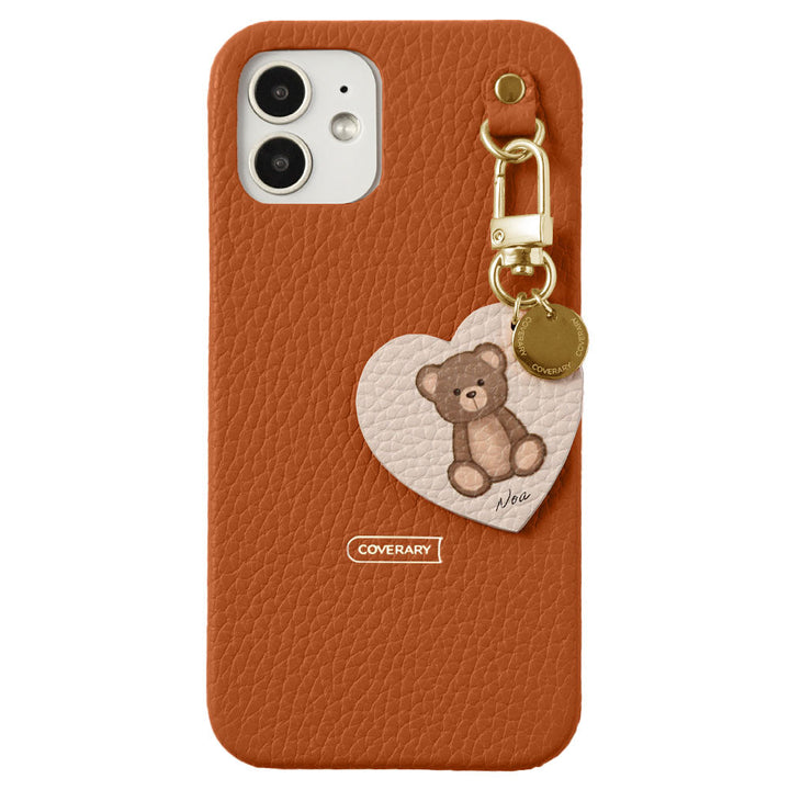 Genuine leather 32 colors Italian shrink leather printed name motif animal pattern charm back case AQUOS series