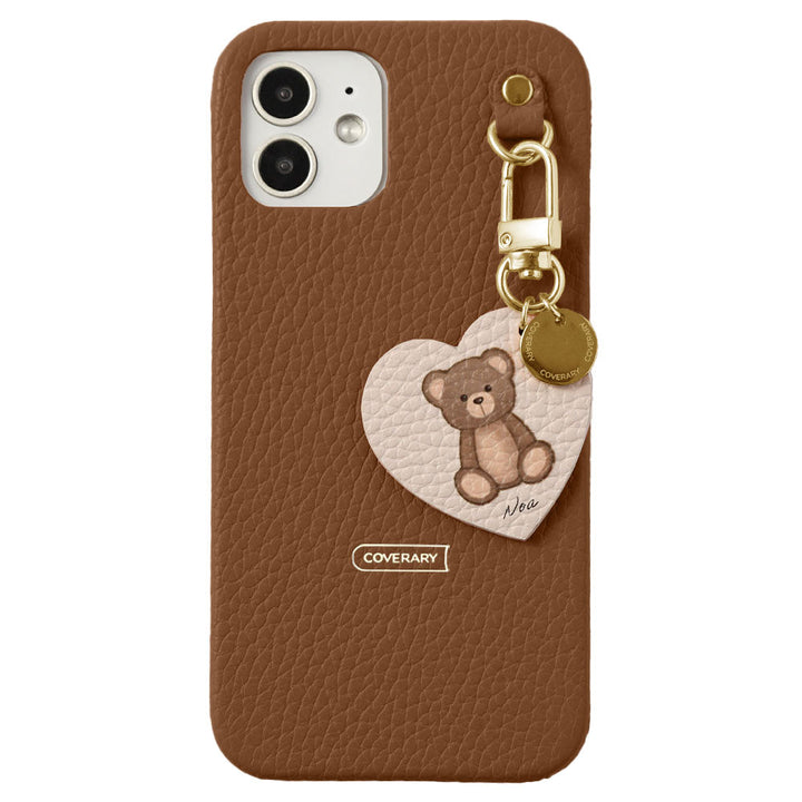 Genuine leather 32 colors Italian shrink leather printed name motif animal pattern charm back case AQUOS series