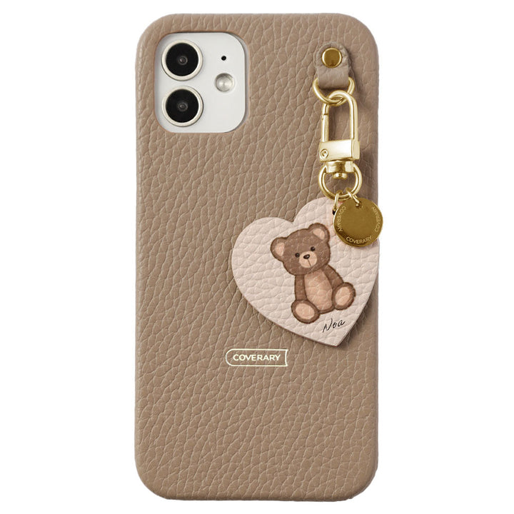 Genuine leather 32 colors Italian shrink leather printed name motif animal pattern charm back case Xperia series