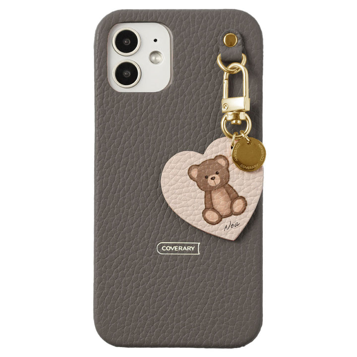Genuine leather 32 colors Italian shrink leather printed name motif animal pattern charm back case Xperia series
