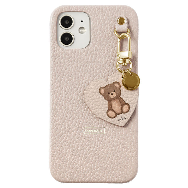Genuine leather 32 colors Italian shrink leather printed name motif animal pattern charm back case Google Pixel series