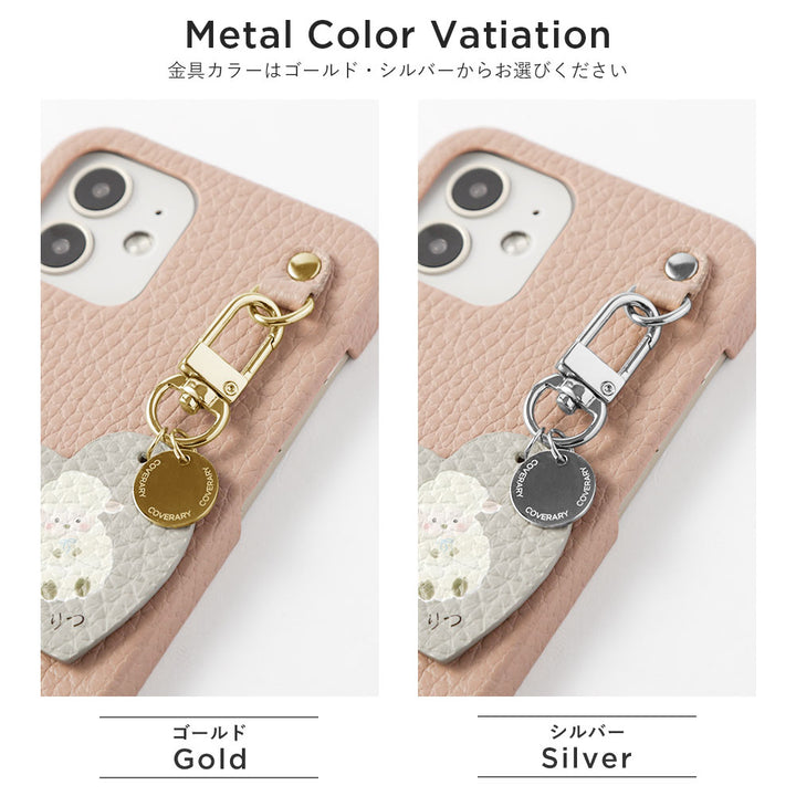 Genuine leather 32 colors Italian shrink leather printed name motif animal pattern charm back case Xperia series