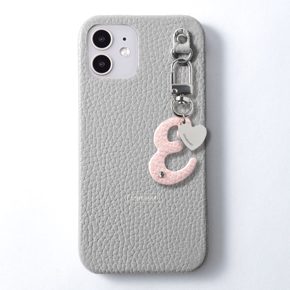 Genuine leather 32 colors Italian shrink leather mini initial charm back case Google Pixel series