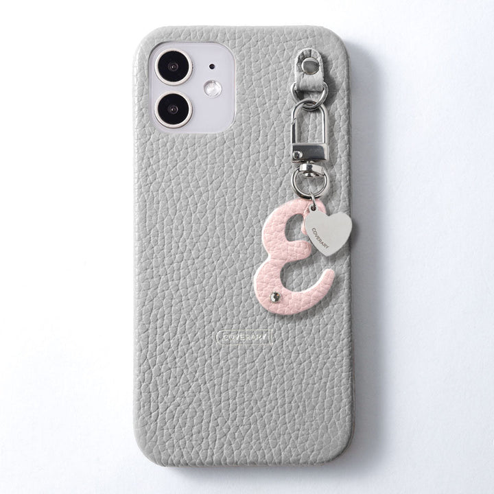 Genuine leather 32 colors Italian shrink leather mini initial charm back case Google Pixel series