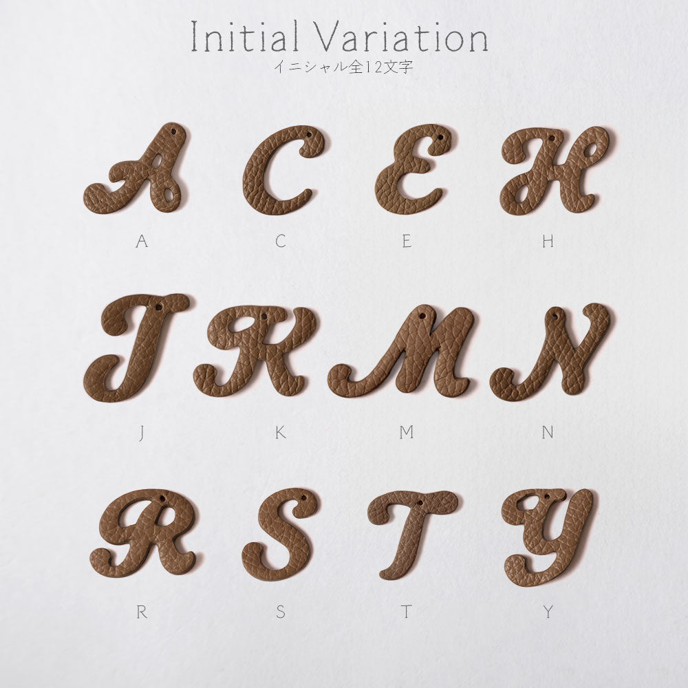 本革 32色 イタリアンシュリンクレザー  miniイニシャルチャーム 背面ケース Galaxyシリーズ