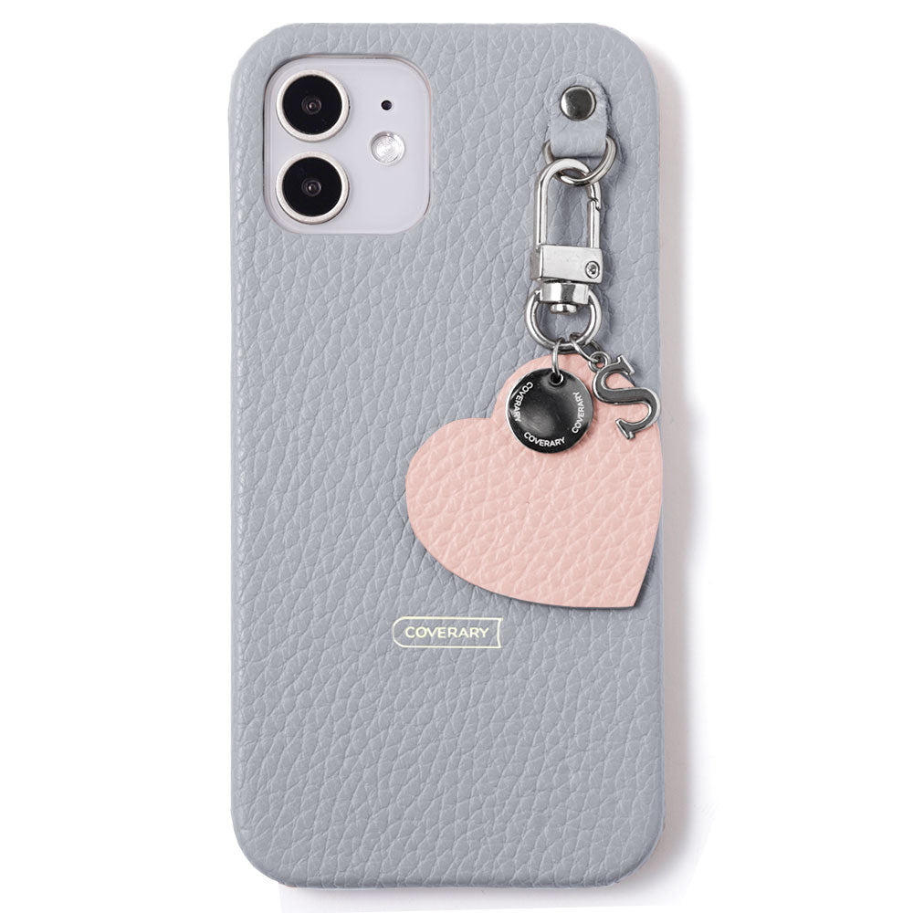 Cuir véritable 32 couleurs cuir italien grainé breloque initiale motif coque arrière série AQUOS