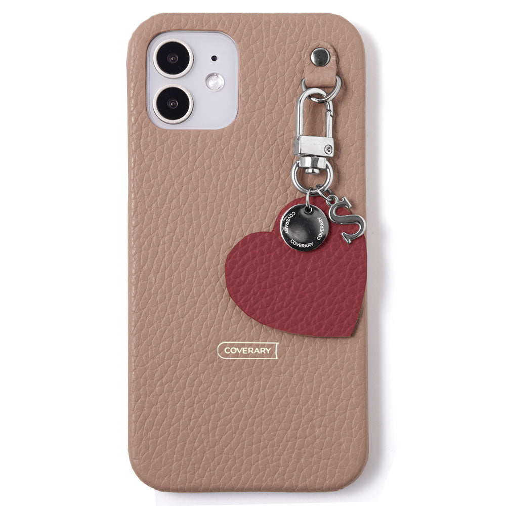 Cuir véritable 32 couleurs cuir italien grainé breloque initiale motif coque arrière série AQUOS