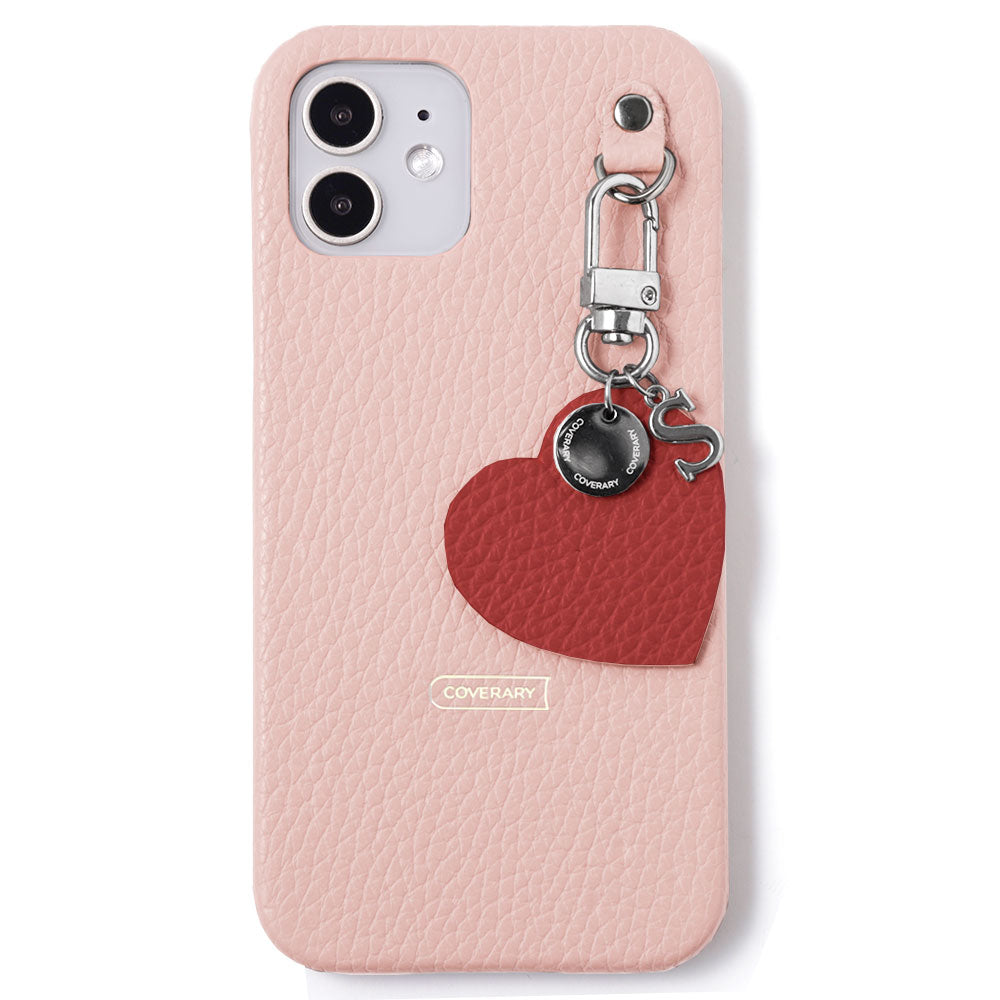 Cuir véritable 32 couleurs cuir italien grainé breloque initiale motif coque arrière série AQUOS